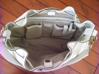 Cole Hann off-white leather hobo handbag 3