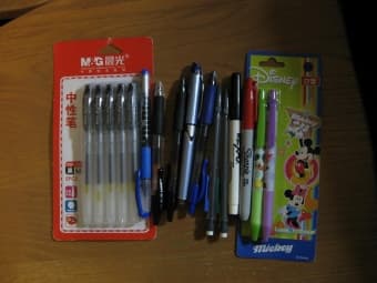 16 new pens & pensils  $6 1