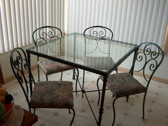 ***;-)ITALIAN GLASS TOP TABLE - $300 OBO***:-) 1