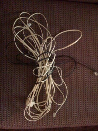 For Sale: Phone cable,light bulbs, wig, mask 1