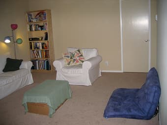 ***Beautiful Blue Pottery Barn Futon (Half Size) - $49 2
