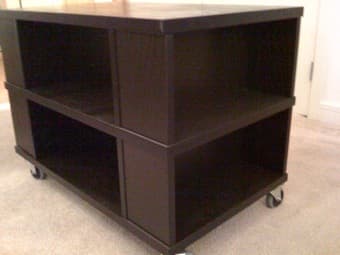 Crate and Barrel media stand ($120 or best offer) 2
