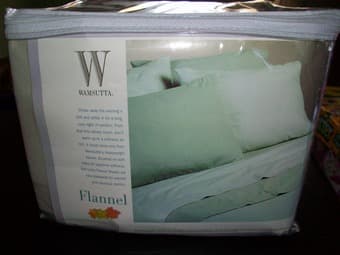 Brand New Beige Wamsutta King Size Flannel bedding for sale - $20 2