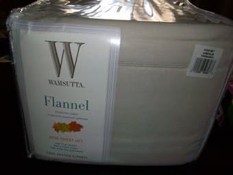 Brand New Beige Wamsutta King Size Flannel bedding for sale - $20 3