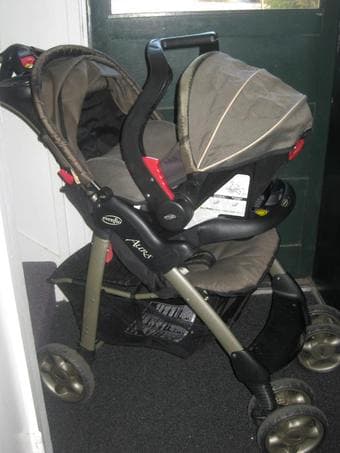 Child seat and stroller (evenflu) -- $30 2