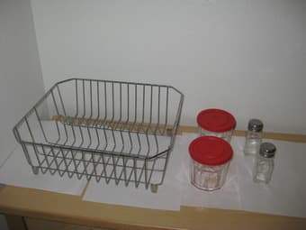 FS: pillows/dish holder/kitchen containers/basket for bath/hangers-$12 2