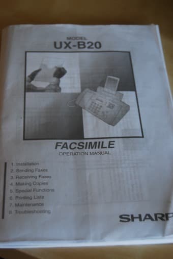 Sharp Facsimile UX-B20 $30 3