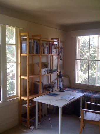 UPDATED queen futon, shelves, tables: moving sale 1