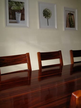 Dining table & 8 chairs - Crate and Barrel - $500 (originally $2500)! 2