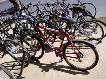 Men??????s Fuji Mountain Bike with U-lock, Fenders, and Helmet - $215 1