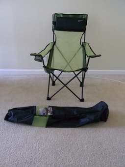 coffee table, desk, camp chairs, speaker 3