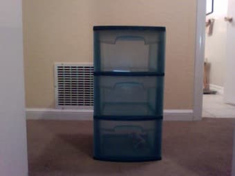 Blue Plastic Drawers -- $10 1
