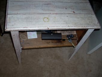 Antique End or Bedside table w/ Shelf! 2