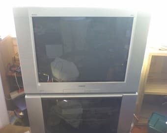 Sony Trinitron Hi-Scan Television - works! - w/ custom stand - $250 2