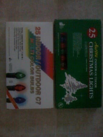 $10--Christmas light, Aurora,25 bulbs on 25 feet long string 1