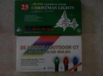 $10--Christmas lights, Aurora,25 bulbs on 25 feet long string 1