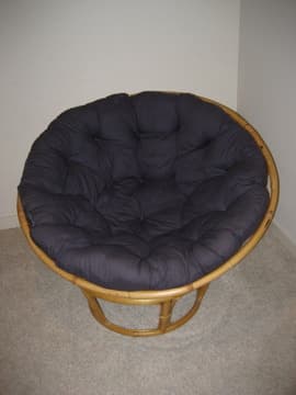 Papasan chair and 2 side tables for $60 1