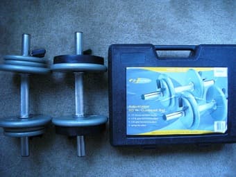sales: printer and ink,  radial tire chains, dumbbell set 3