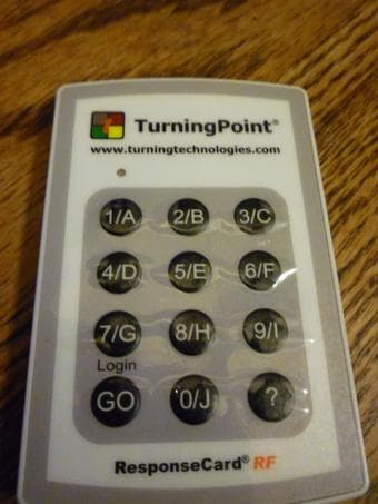 RF responsecard(class clickers) required for classes e.g.MS&E245G 1