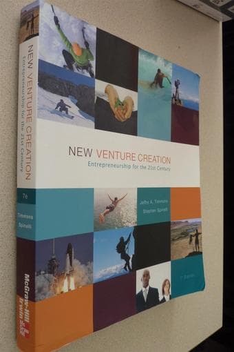 New Venture Creation, Entrepreneurship for the 21st Century. $40 1