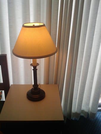 Moving Sale: Table lamp, Fluorescent reading light, Clock, Bike helmet 1