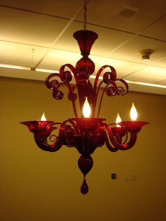 Red Murano Glass Chandelier - $1500 3