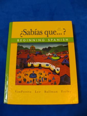 Sab??a Que...? Fifth Edition Beginning Spanish - $80 1
