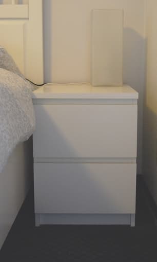 2 white nighstands ($32 each - $60 together) 1