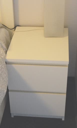 2 white nighstands ($32 each - $60 together) 2