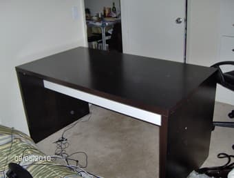 Large black desk, $35 obo 2