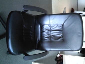 Printer + Leather chair + Standing lamp + Microwave 2