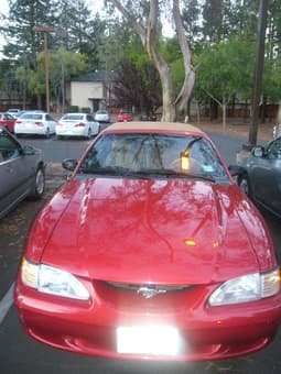 Red Mustang 95 GT convertible 3