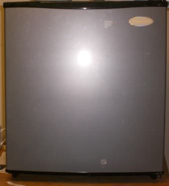 JBL Creature Speakers ($40) and Daewoo Mini Fridge ($35) 2