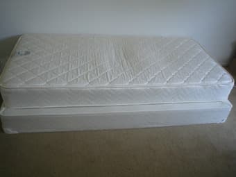 mattress + box-spring + drawer (brand-new) + bookcase (brand-new) 1