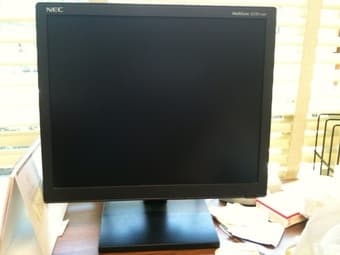 NEC flat-screen 17" LCD monitor + wireless keyboard - $70 1