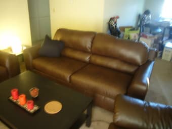 Brand New : LEATHER SOFA + LOVESEAT + CHAIR - $950 2