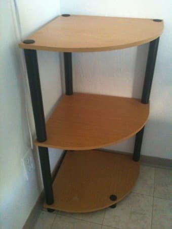 Corner wooden table / stand - $10 1