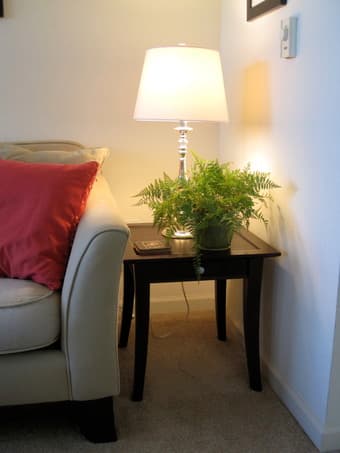 Dark wood end table - $35 1