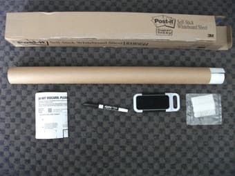 3M self-stick whiteboard sheet, $15 1
