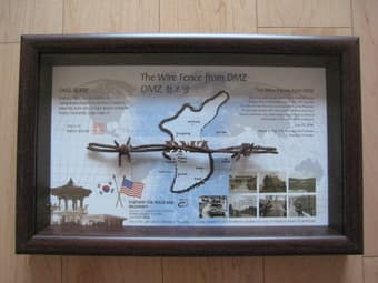 THE WIRE FENCE FROM DMZ -- 2 PLAQUES 2