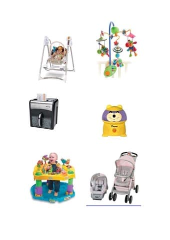 Moving Sale: Rocker Swing, Shredder,Humidifier,ExerSaucer,stroller etc 1