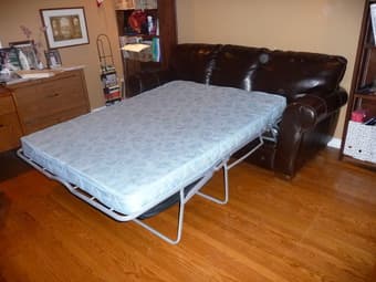 Leather Sofa with Pull-Out Bed 3