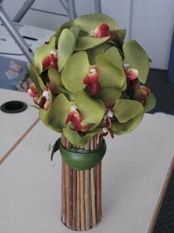 Faux orchid bouquet 1