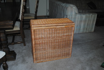 Wicker Laundry Hamper $25 1