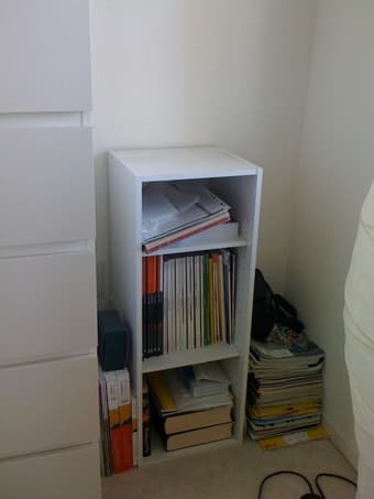 Two narrow bookcases $15, $25 2
