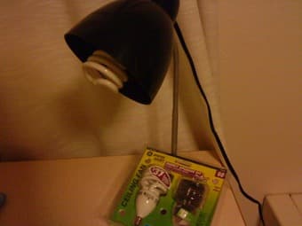 Desk Lamp + extra bulb $5 1