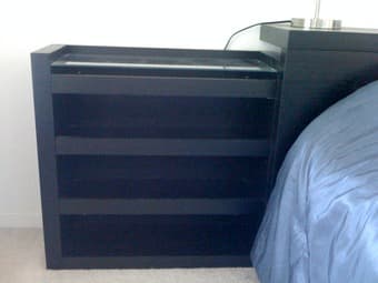 3-piece headboard/ bed shelf set - $150 2