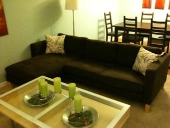Brown sofa w/ chaise - $475 1