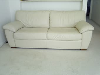 Leather Sofa Bed in perfect condition $650 1