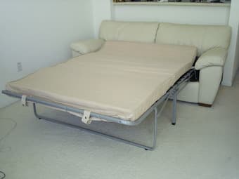 Leather Sofa Bed in perfect condition $650 2